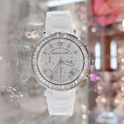 michael kors watch white for women|mk5654.